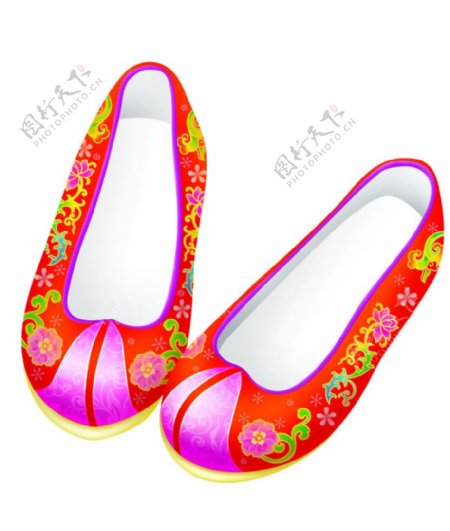 鞋子中国风刺绣图片