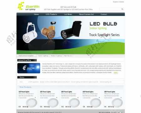 led灯泡英文网站图片