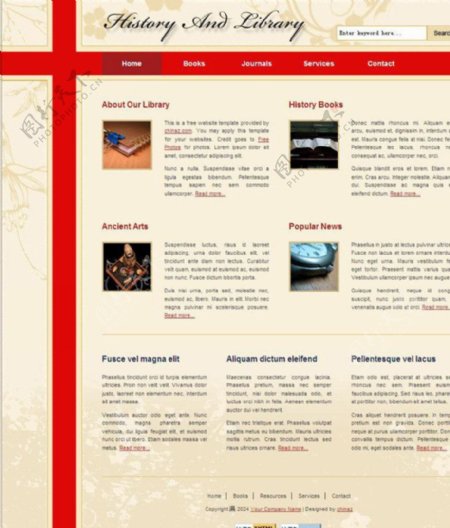 欧美企业网站CSS模板图片