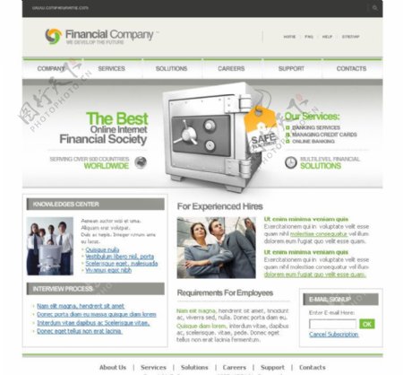 金融公司网页设计图片