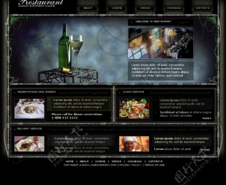 欧美酒类网站首页模板图片