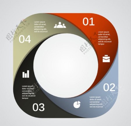 圆圈分类信息图表图片