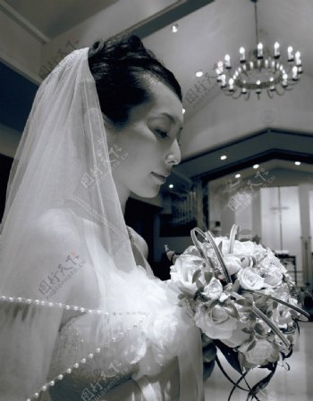香港教堂里的新娘图片
