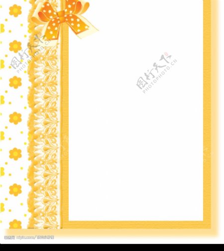 日系风格的蕾丝蝴蝶结相框图片