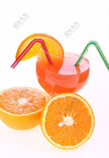 橙汁橙子图片