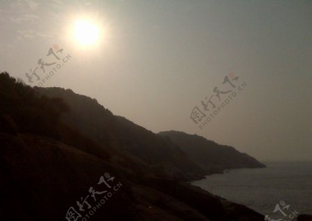 珠海飞沙滩夕阳图片
