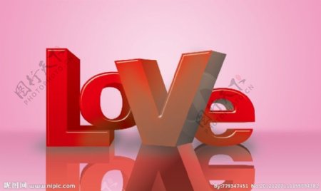 Love立体字图片