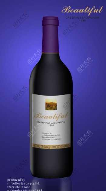 Beautiful葡萄酒包装图片