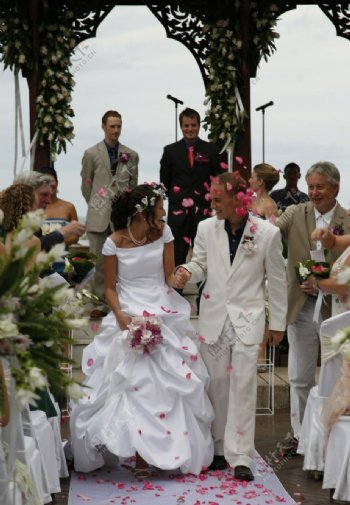 海边度假婚礼场景图片