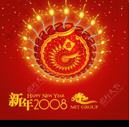 2009新年矢量贺年卡图片