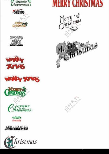 圣诞节矢量字体图片