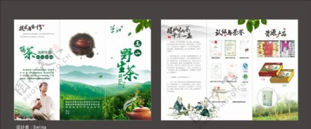 单江茶三折页设计图片