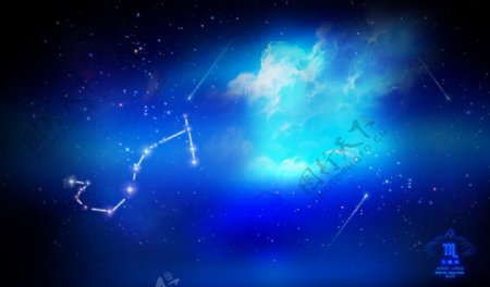 天蝎座星空合层图片