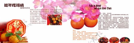 中国风过年吃福橘图片