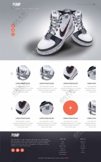 运动鞋外贸商务网站图片