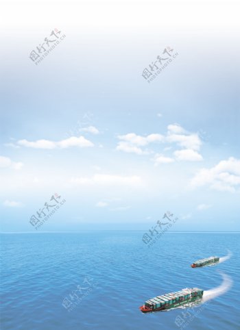 大海货轮图片