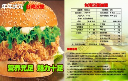 台湾汉堡宣传单图片
