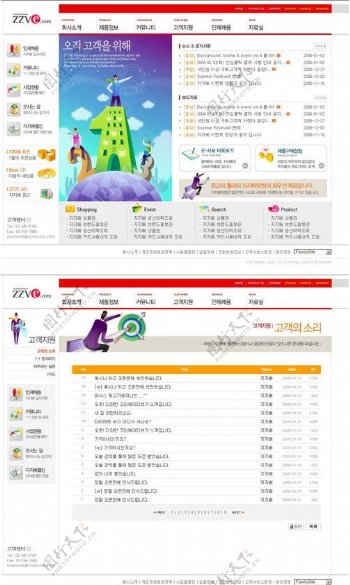韩国培训机构网站界面PSD商业模板图片