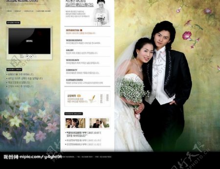 婚纱摄影韩国模板图片
