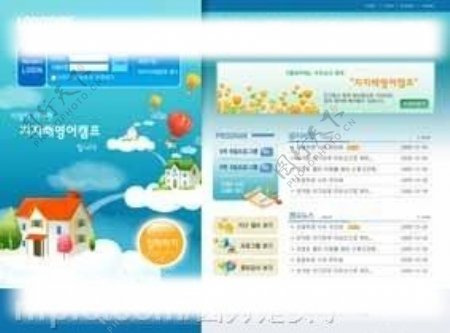 韩国儿童乐园式网站界面PSD商业模板图片