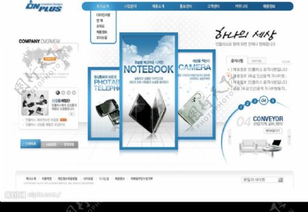 韩国产品公司网站模板7PSD图片
