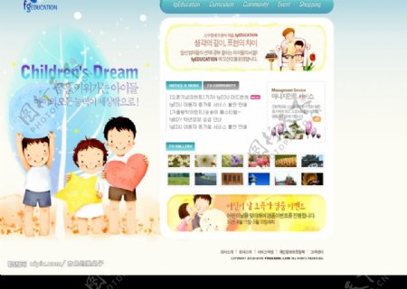 儿童教育韩国模板图片