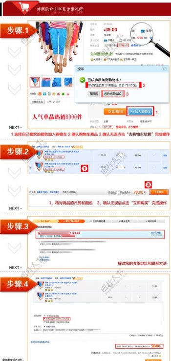 QQ商城团购优惠流程模版图片