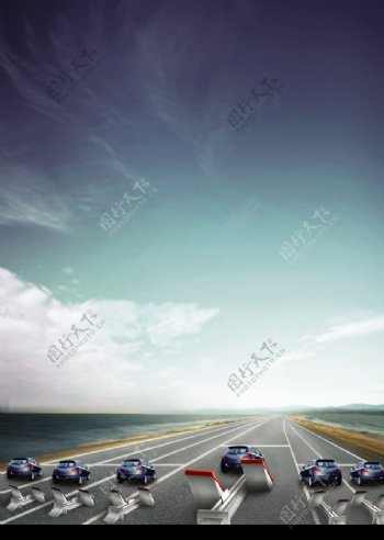 汽车赛跑原创图片