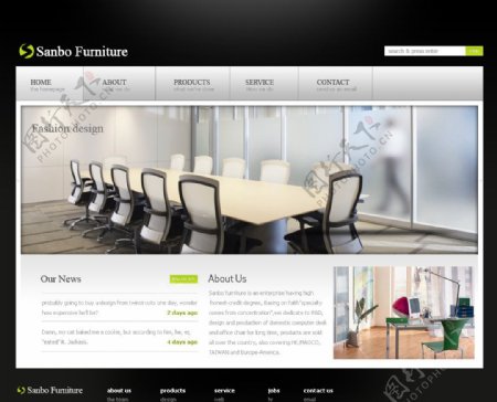 家具企业英文网站图片