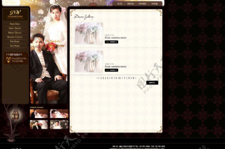 新婚摄影记念相册韩国网页模板3图片