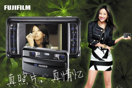fujifilm富士3d卡片机广告图片