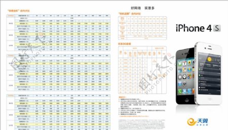 电信版iphone4S四折页图片