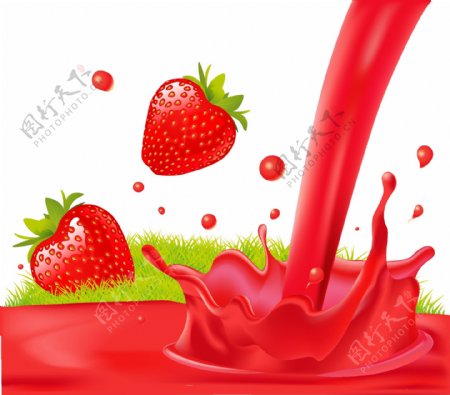 草莓海报设计图片