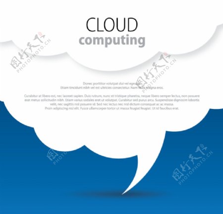 云形式简洁海报图片