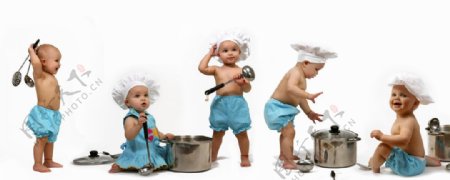 一群婴儿厨师图片