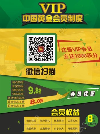 中国黄金VIP会员海报图片