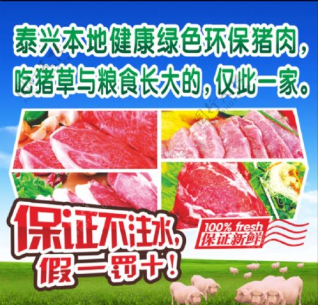 健康绿色环保猪肉图片