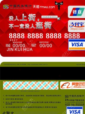 民生银行信用卡图片