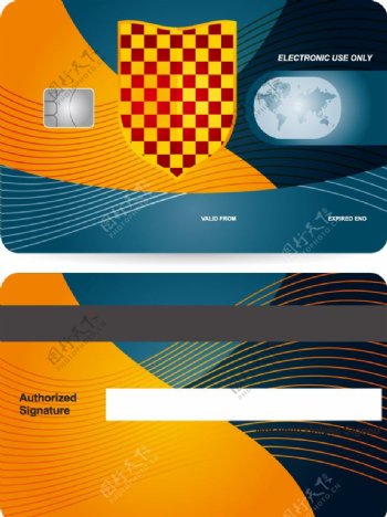 动感线条信用卡图片