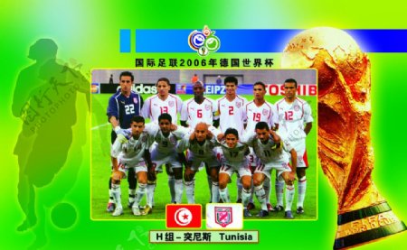 电话卡面2006年世界杯H组突尼斯图片