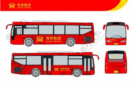 海南航空公交车车体广告图片