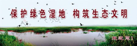 湿地宣传标语图片