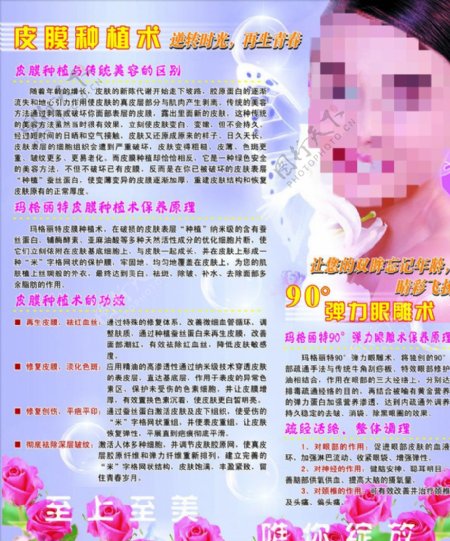 美容业皮膜种植术海报图片