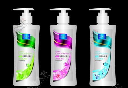 洗发水瓶广告设计图片