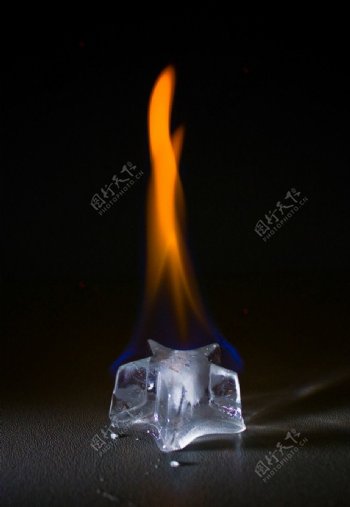 火焰冰块图片