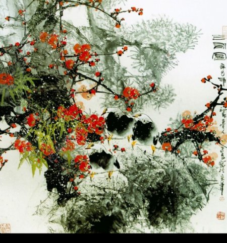 中国现代花鸟0123