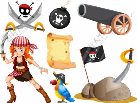 女海盗和其他海盗元素