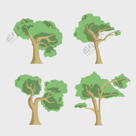 四款树木集合