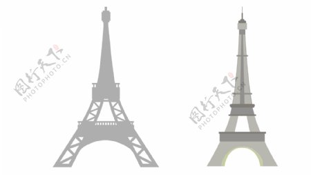 巴黎铁塔扁平化