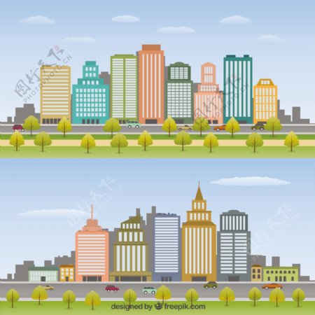 城市建筑插图